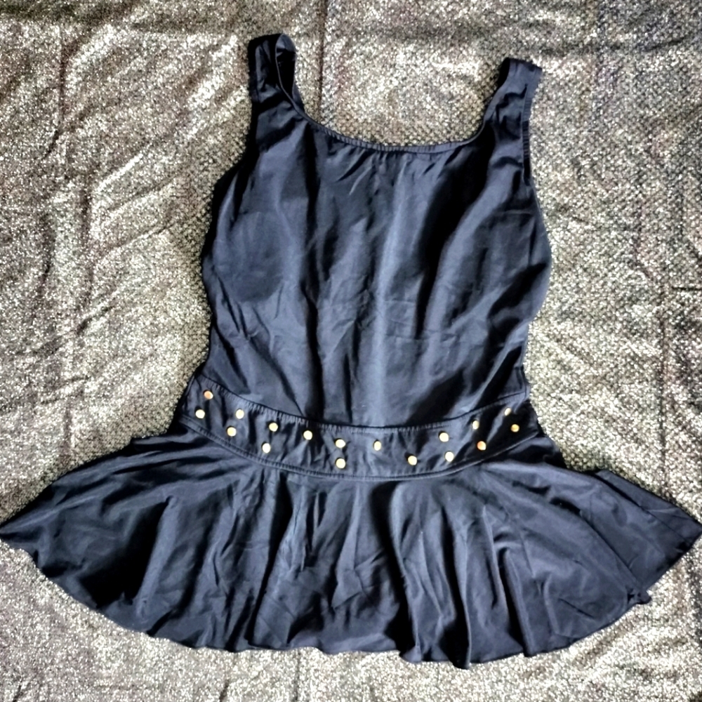 Women's Black Plus Size One Piece Swimsuit Size 38